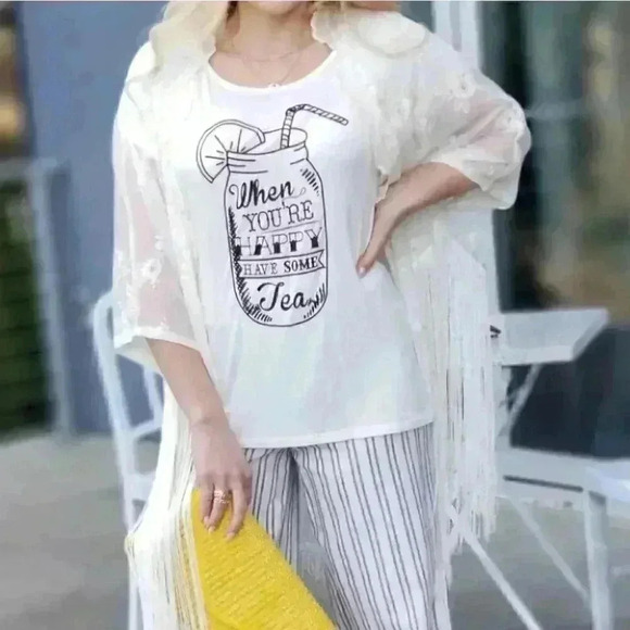 Cream Lace Kimono - Picture 8 of 12